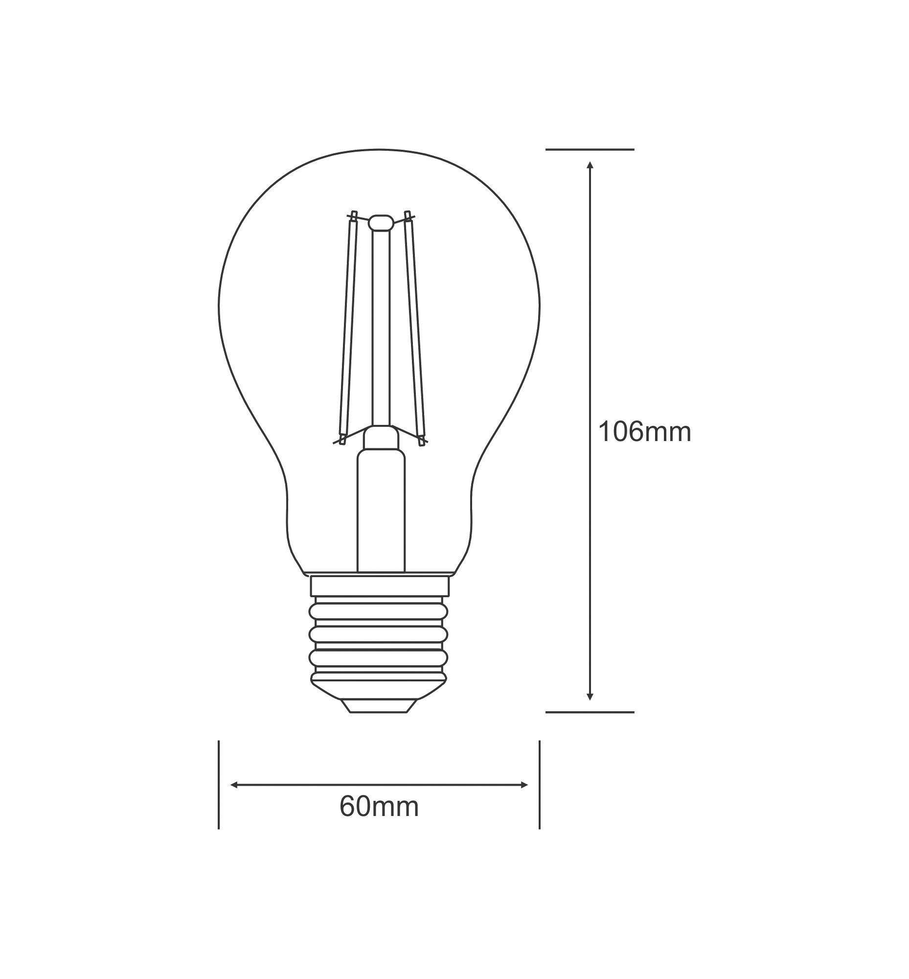 763111113  Value Classic LED GLS E27 2W